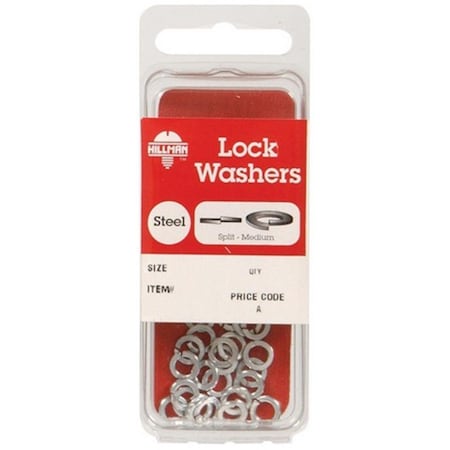 Hillman Split Lock Washer, Steel, Zinc Plated Finish, 10 PK 56740